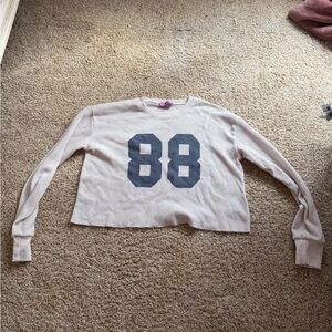 Edikted Cream Waffle Knit Top